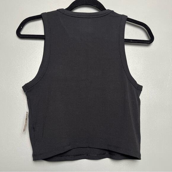 NWT Aerie OFFLINE Ribbed Tank Top Black Modal Women’s Size L - Picture 2 of 8